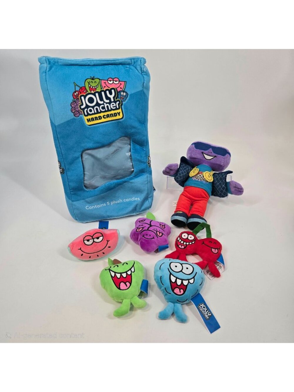 Jolly Rancher Candy Bag with Mini Fruit Plush & Grape Cool Dude Plush Hershey's
